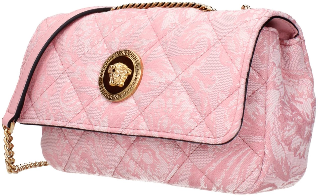 Versace Pink Fabric Shoulder Bag Roze