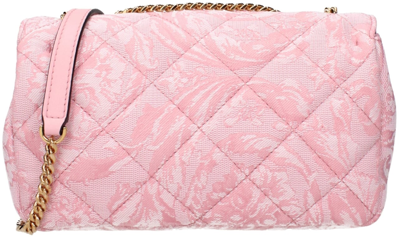 Versace Pink Fabric Shoulder Bag Roze