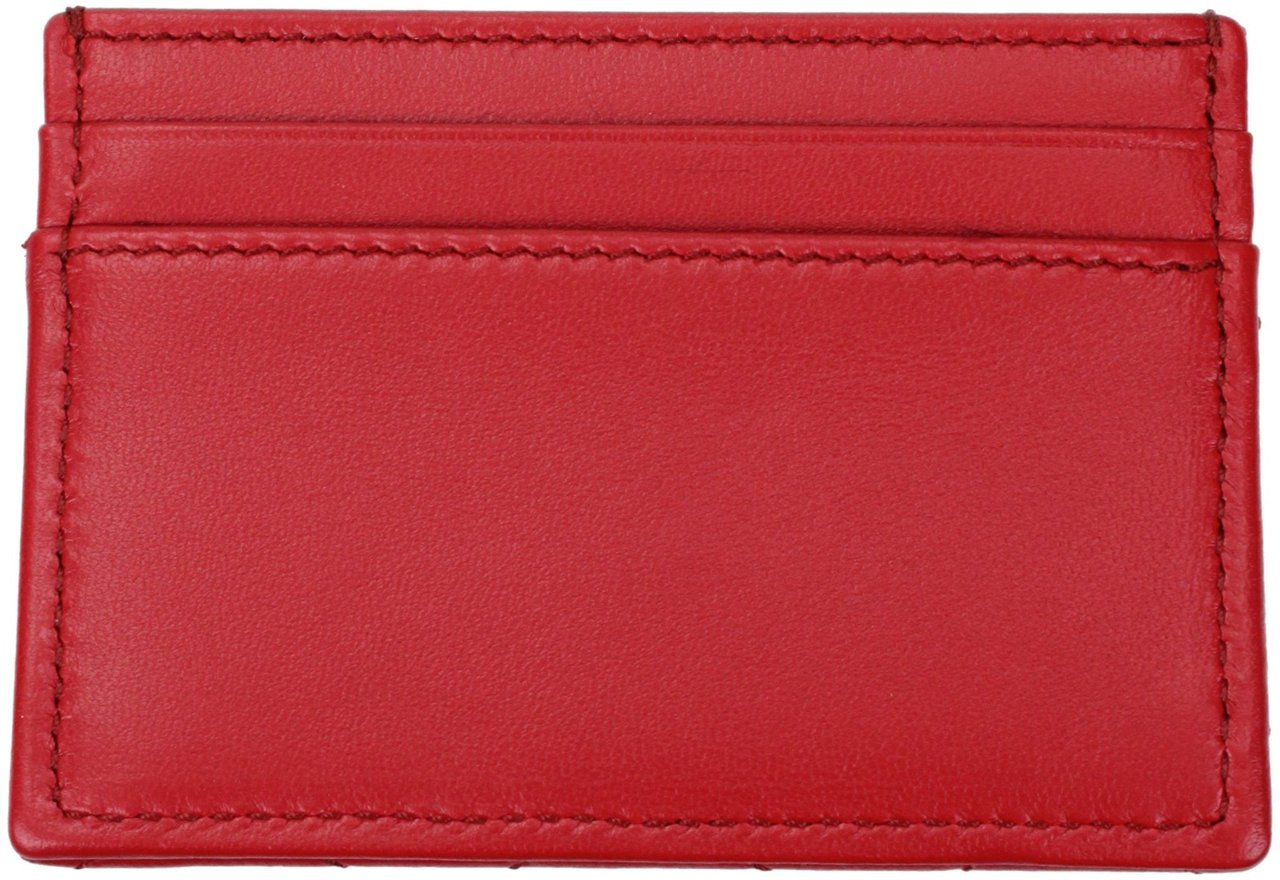 Versace Versace Red Leather Cardholder Rood