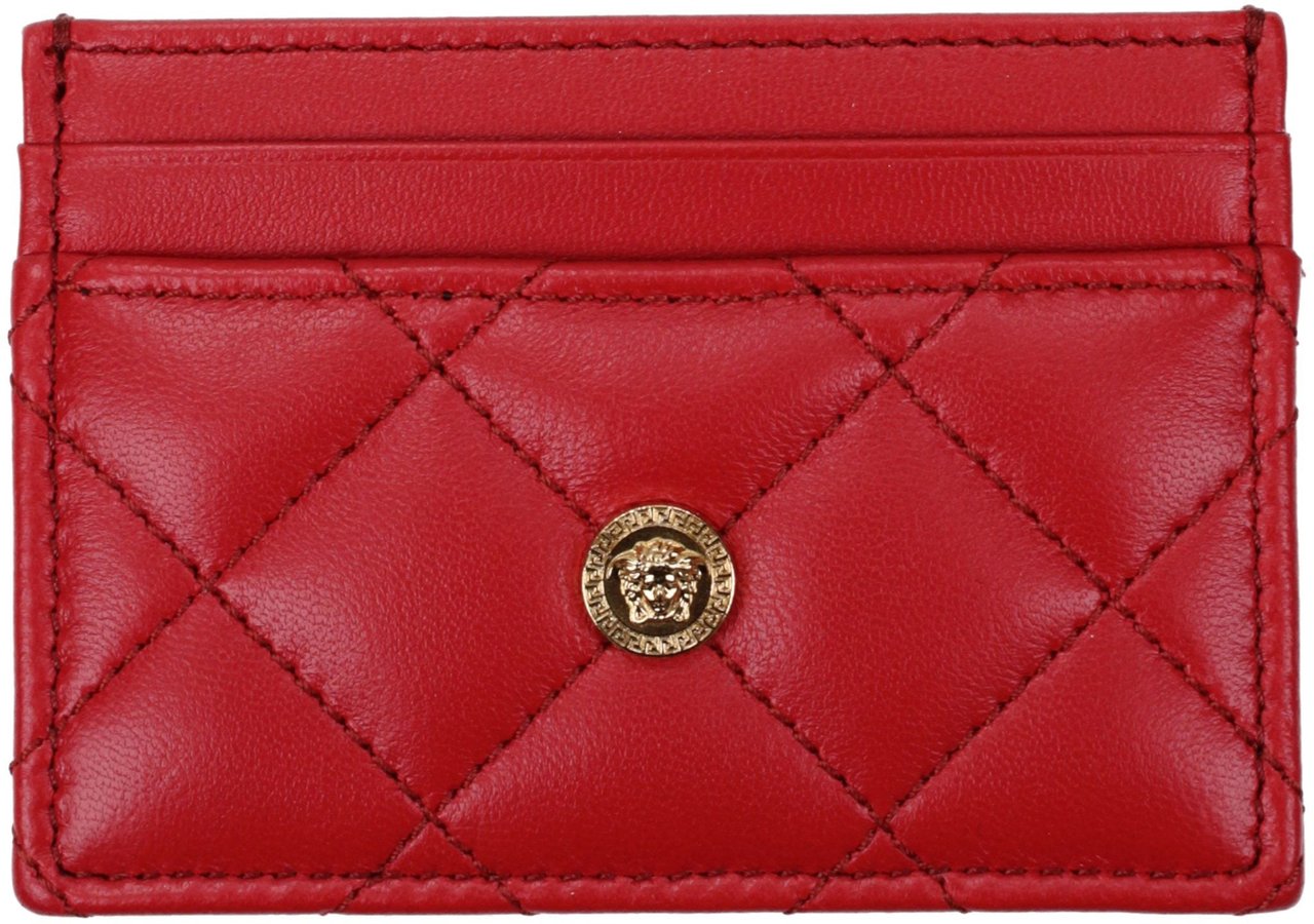 Versace Versace Red Leather Cardholder Rood