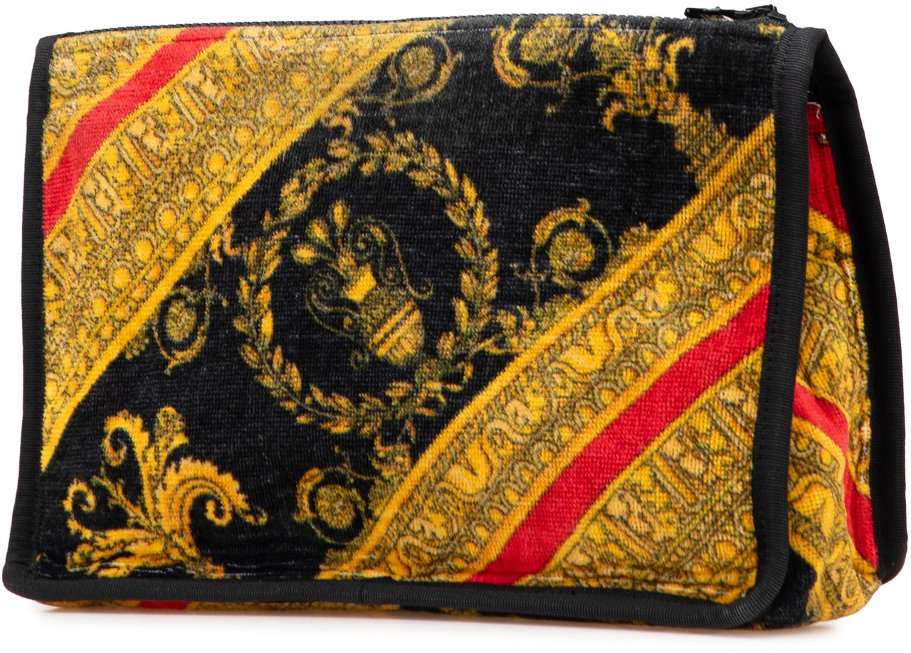 Versace Terry Medusa Baroque Print Clutch Rood