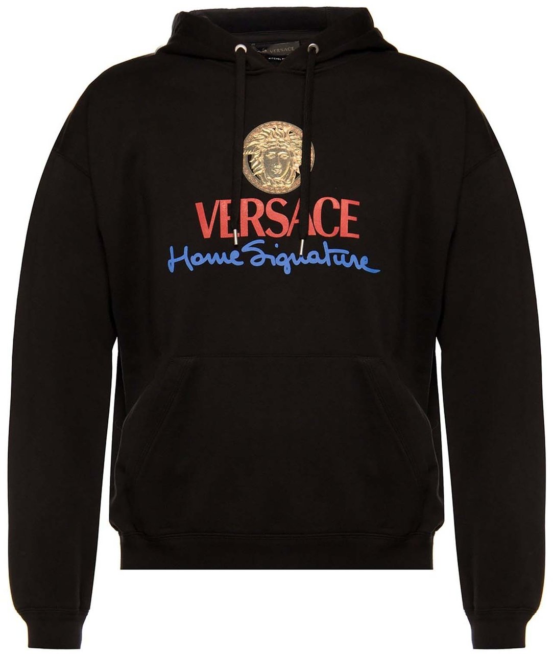 Versace Versace Logo Hooded Sweatshirt Zwart