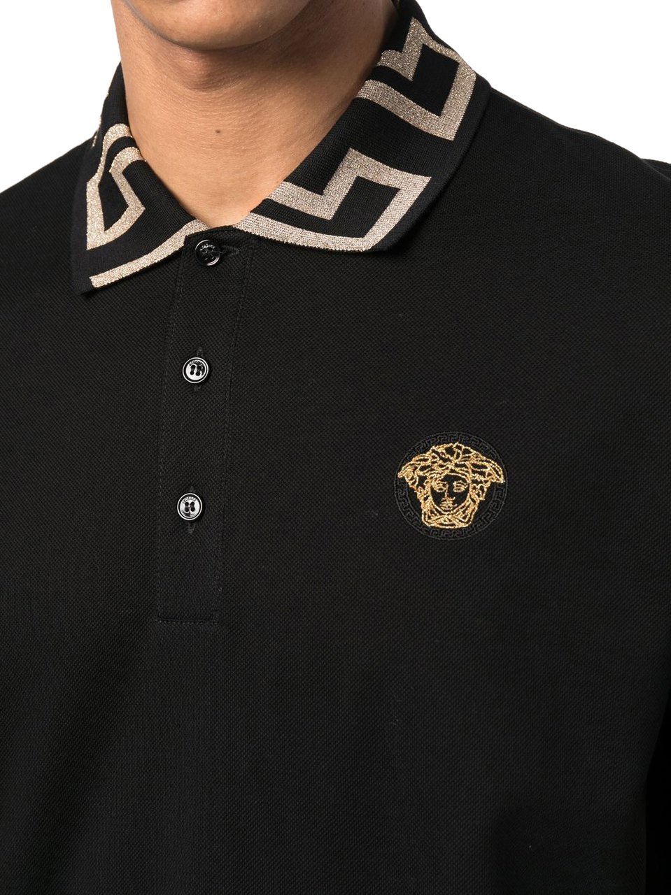 Versace T-Shirts And Polos Black Zwart