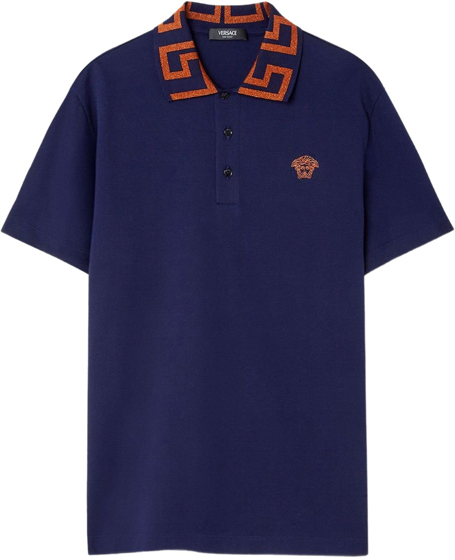 Versace T-Shirts And Polos Blue Blauw