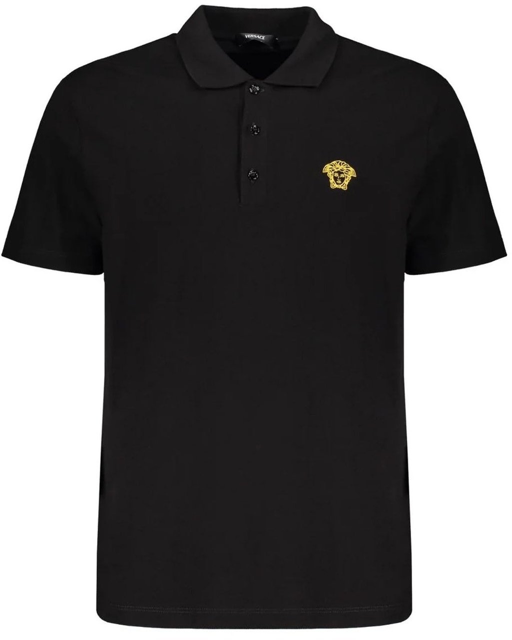Versace Versace Cotton Polo T-shirt Zwart