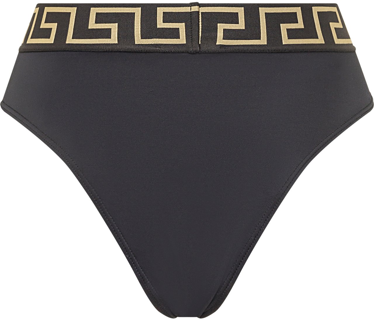Versace Slip Mare con Fascia Decorata Zwart