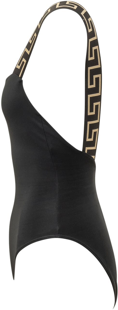 Versace Body Medusa con Spalline Motivo Greca Zwart