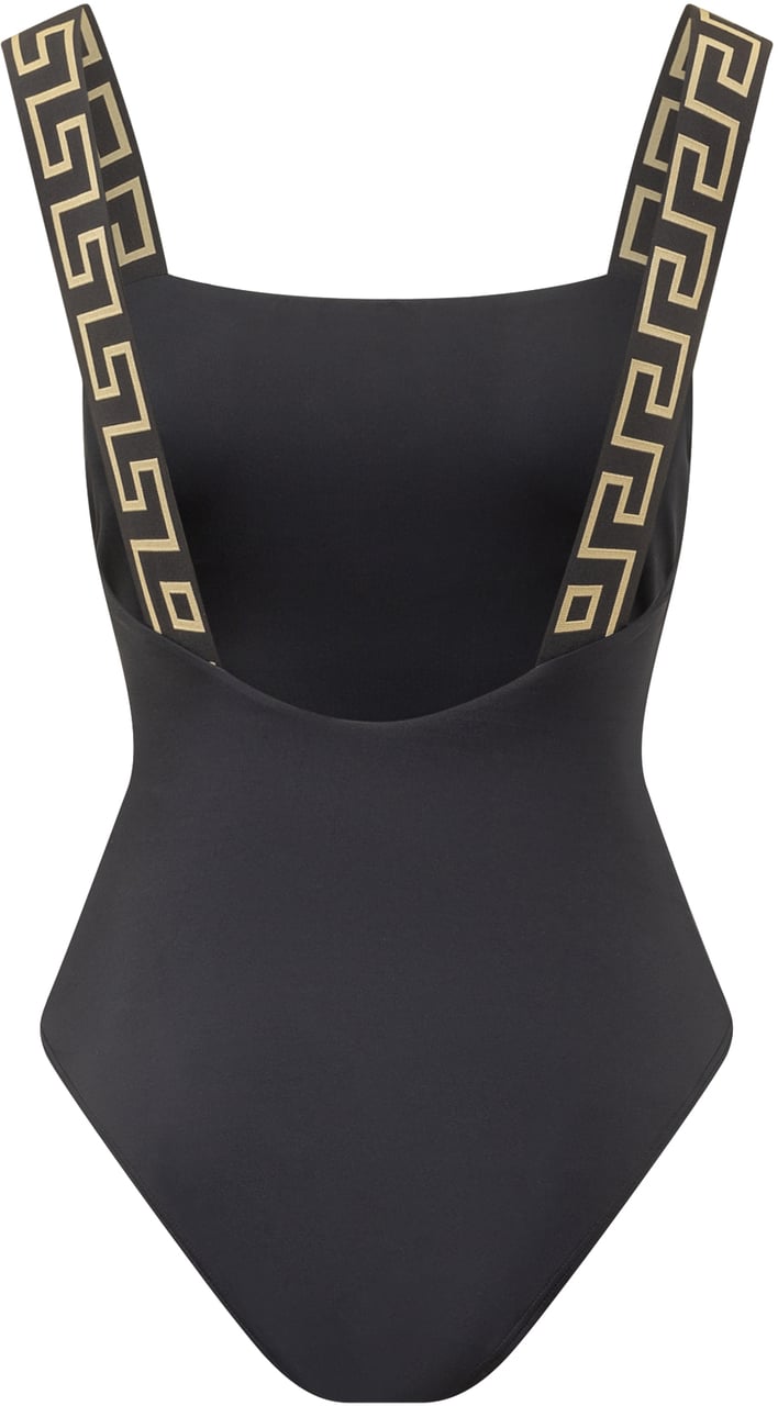 Versace Costume Intero In Lycra Stretch Zwart