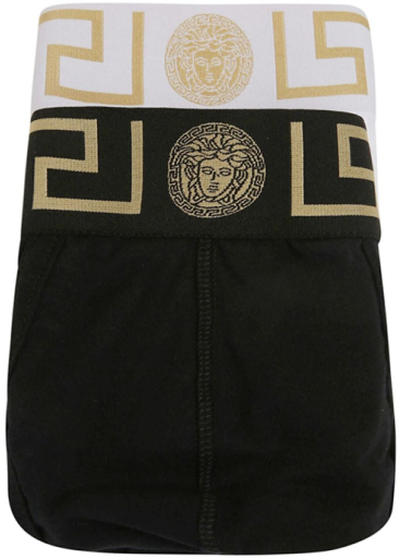 Versace Underwear Blackwhiteblackgold Zwart