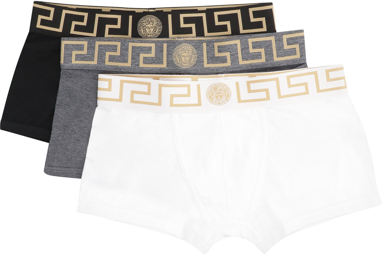 Versace Set of three cotton boxers Divers