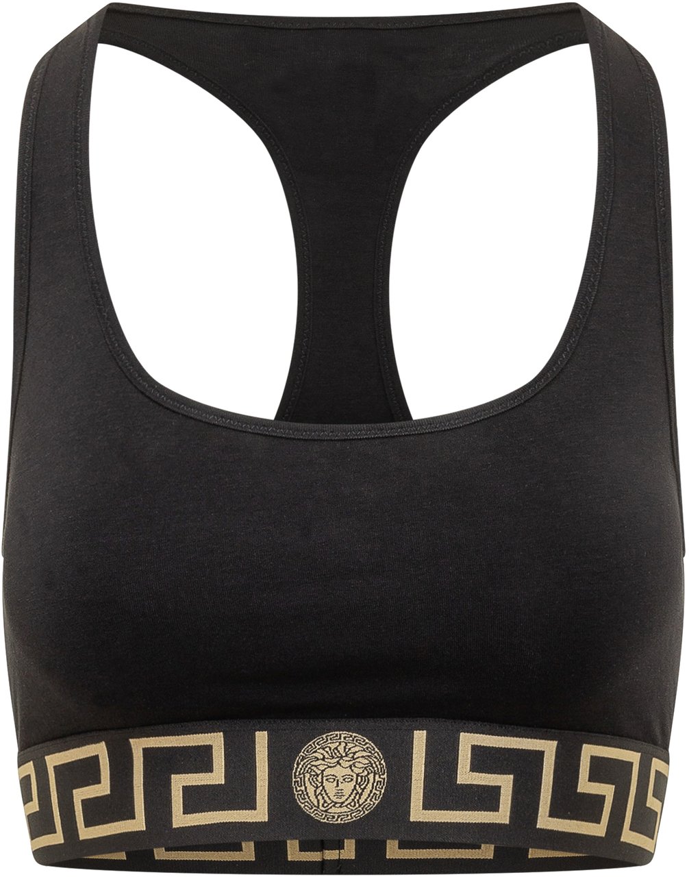 Versace Reggiseno Stretch In Cotone Bio Zwart