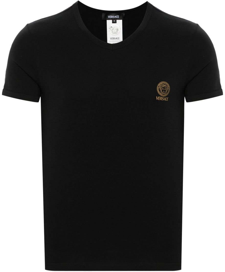 Versace T-Shirts And Polos Black Zwart