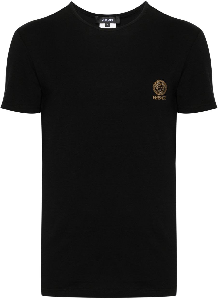 Versace T-Shirts And Polos Black Zwart