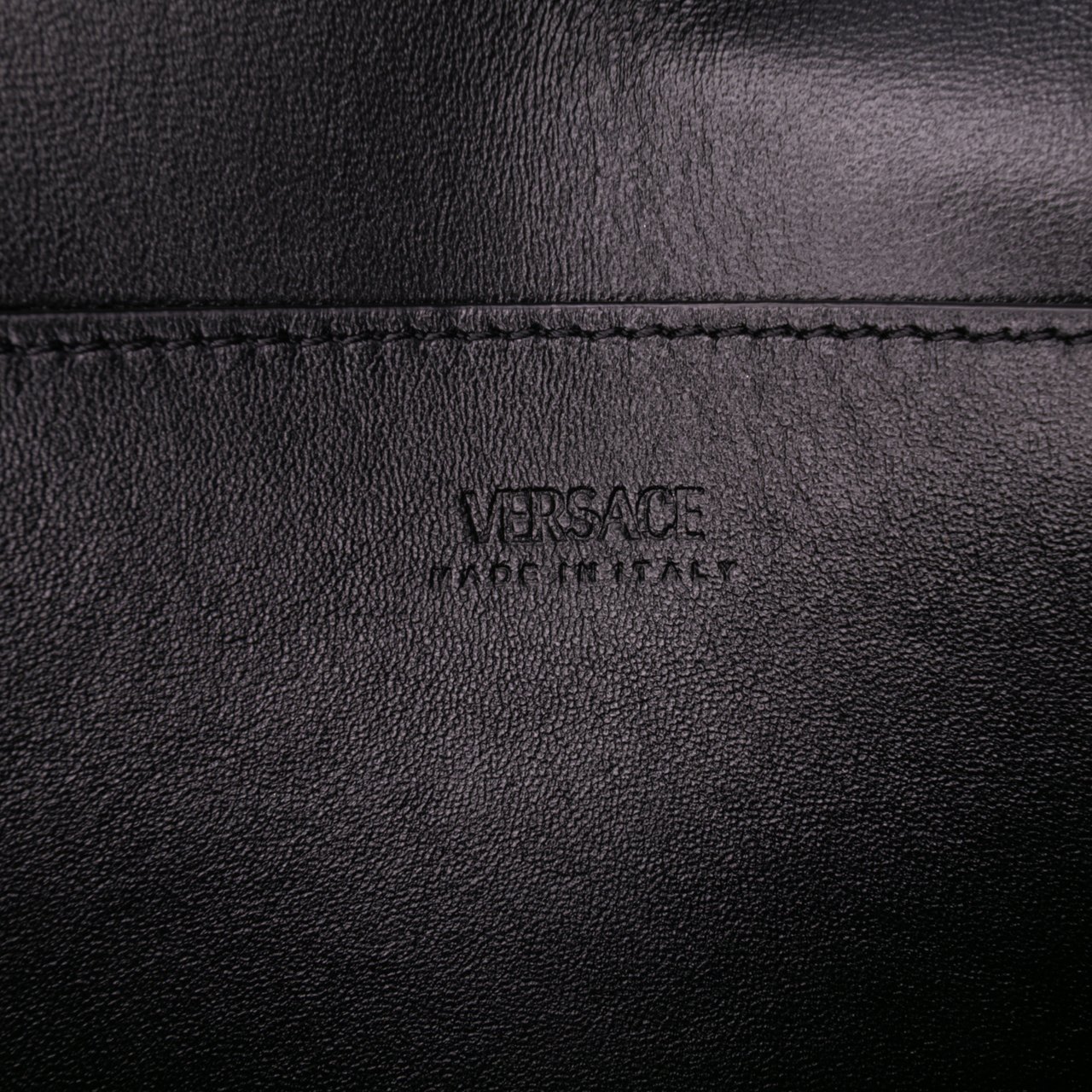 Versace Leather Greca Goddess Clutch Zwart