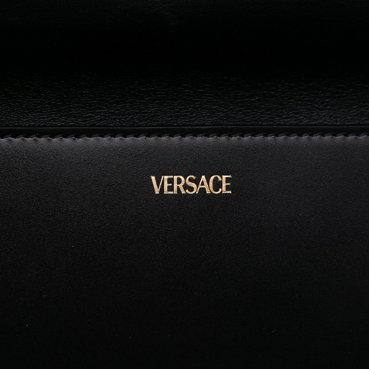 Versace Leather Greca Goddess Clutch Zwart