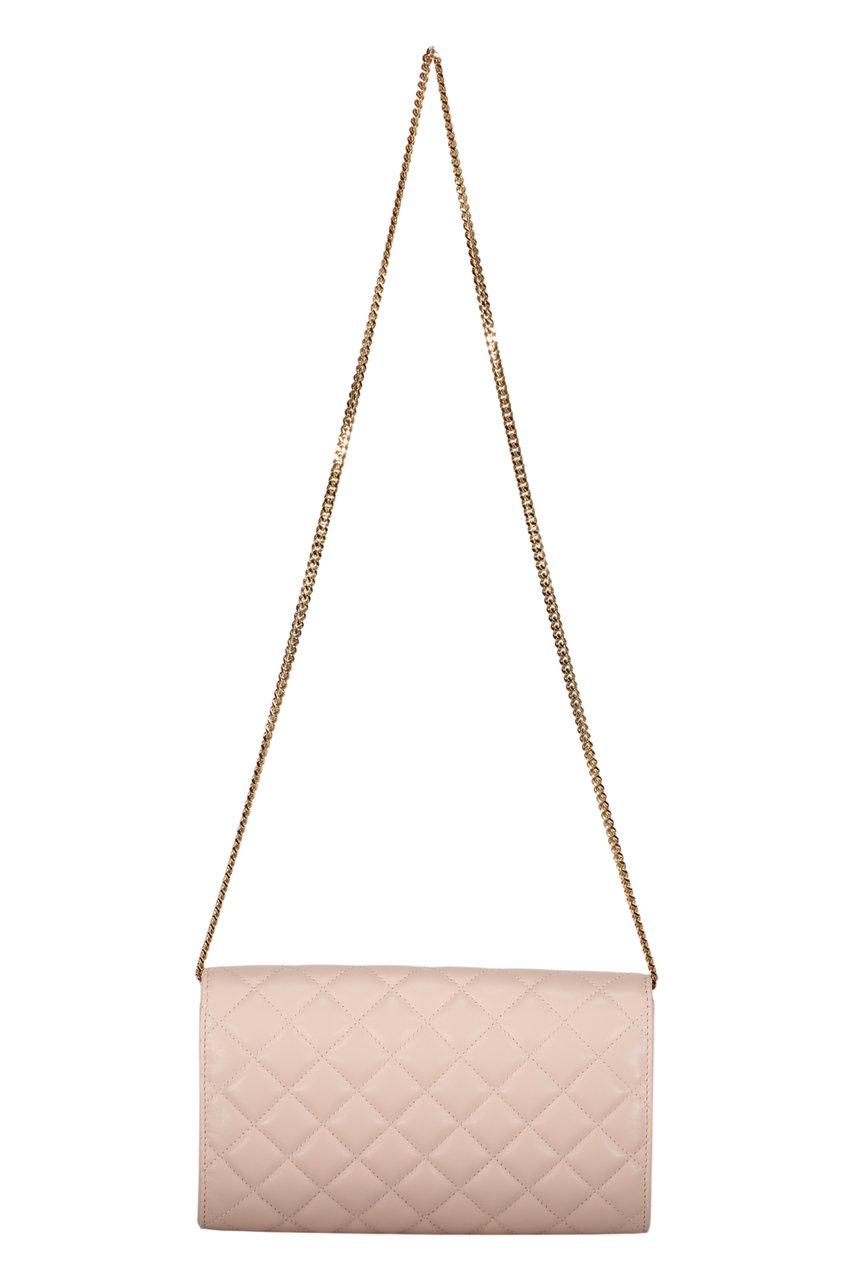 Versace Leather clutch with logo Roze