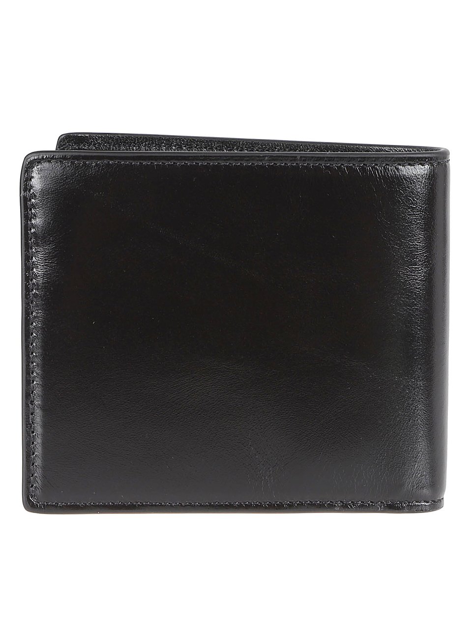 Versace Calf Leather Bifold Wallet with Medusa Emblem Zwart