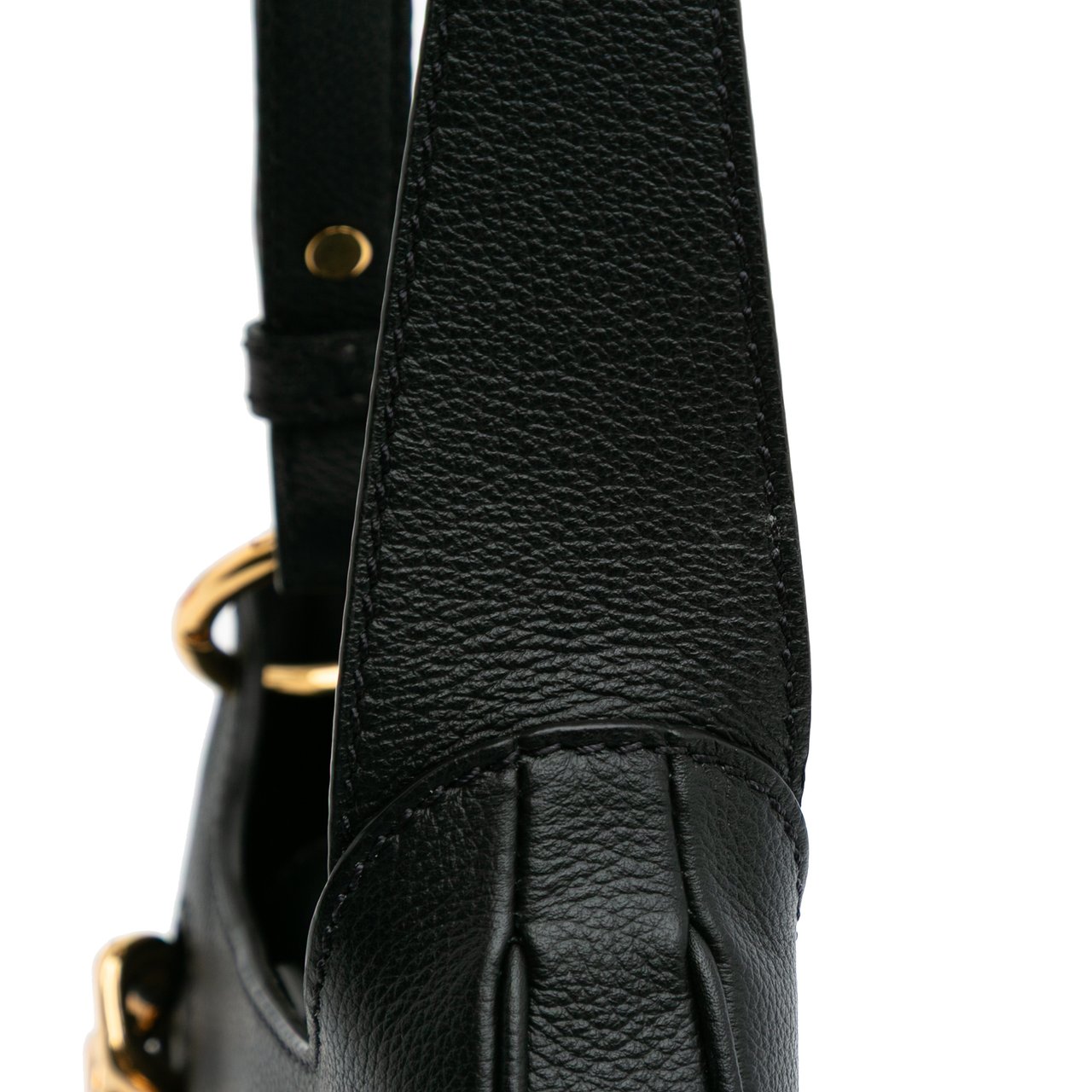 Versace Small Leather La Medusa Chain Hobo Zwart