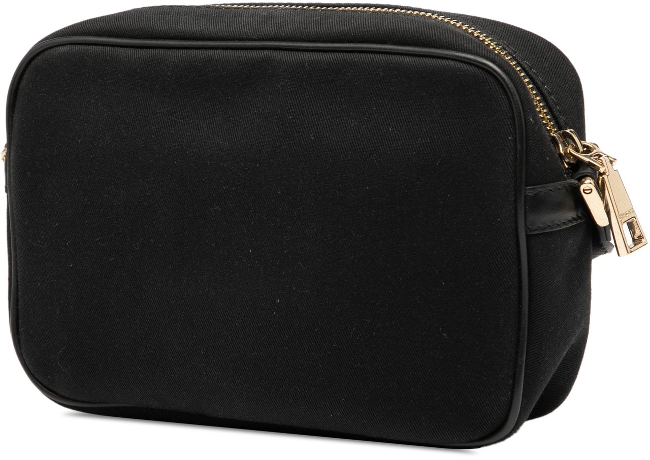 Versace Logo Canvas Beverly Palm Miami Crossbody Zwart