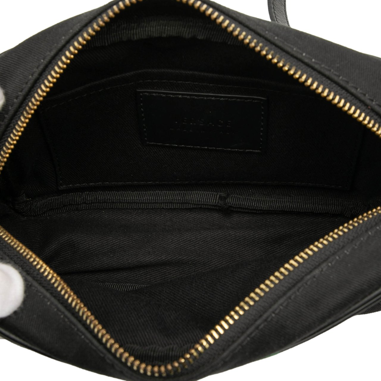 Versace Logo Canvas Beverly Palm Miami Crossbody Zwart