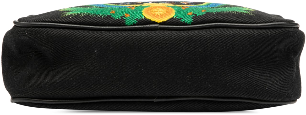 Versace Logo Canvas Beverly Palm Miami Crossbody Zwart