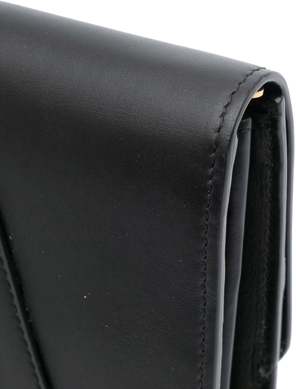 Versace Leather Crystal Virtus Chain Crossbody Zwart