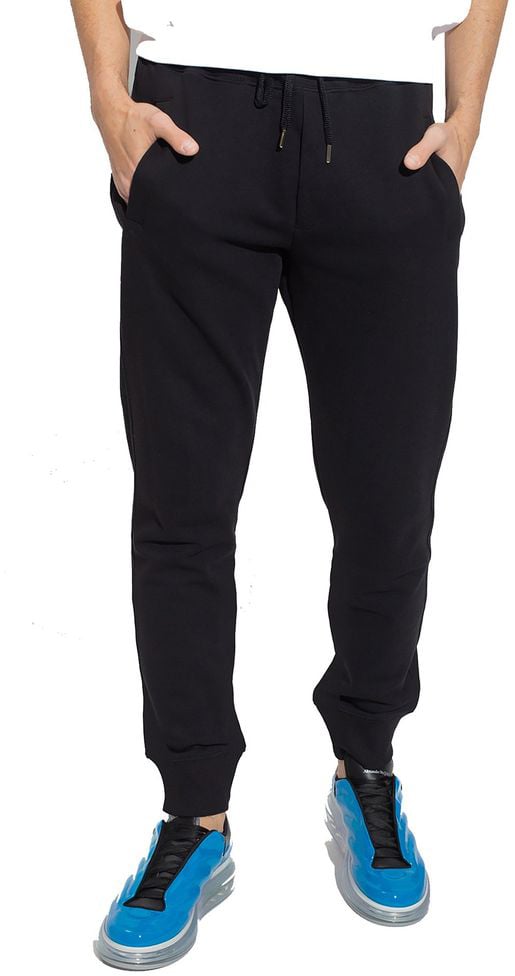 Versace Jeans Couture Versace Jeans Black Cotton Joggers (Workout Pants) Zwart