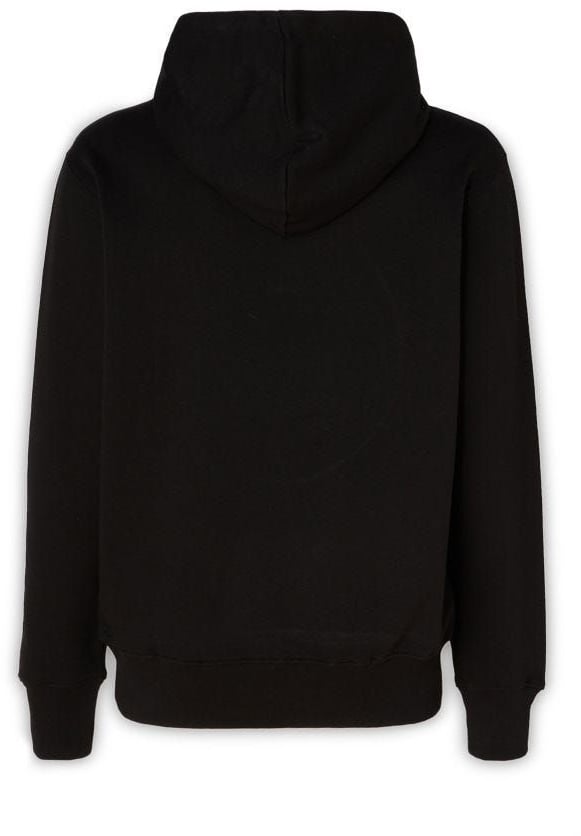 Versace Jeans Couture Versace Jeans Black Cotton Logo Details Hooded Sweatshirt Zwart