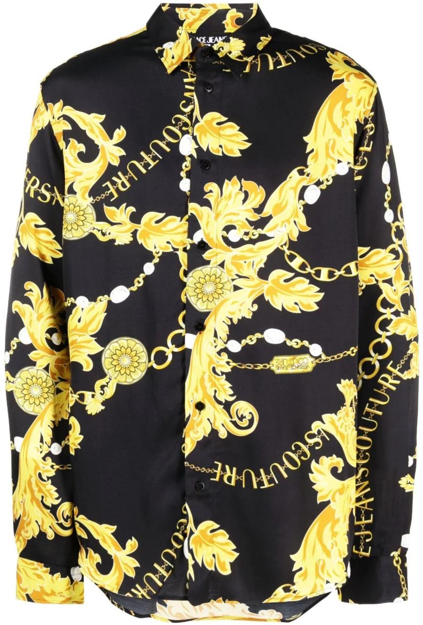 Versace Jeans Couture Shirts Black Zwart