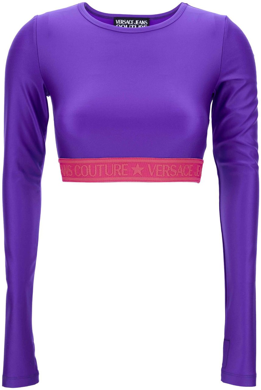 Versace Jeans Couture T-Shirts And Polos Purple Paars