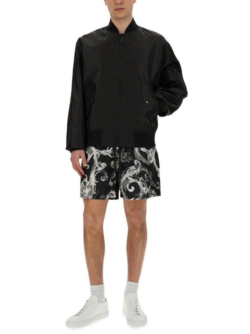 Versace Jeans Couture Technical Fabric Jacket Zwart