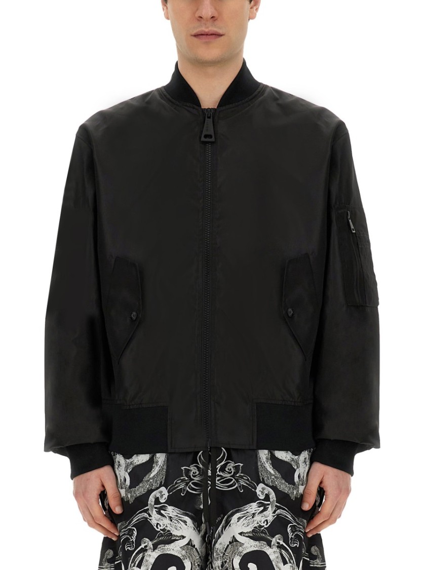 Versace Jeans Couture Technical Fabric Jacket Zwart