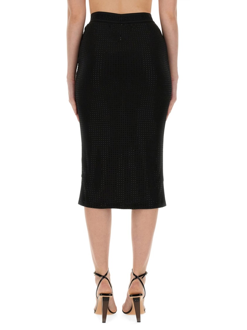 Versace Jeans Couture Crystal Skirt Zwart