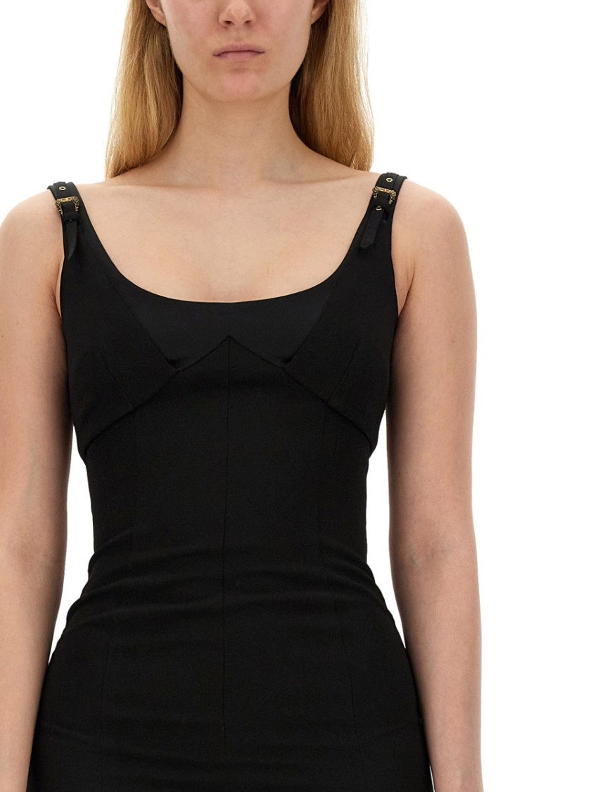 Versace Jeans Couture Dress With Buckles Zwart