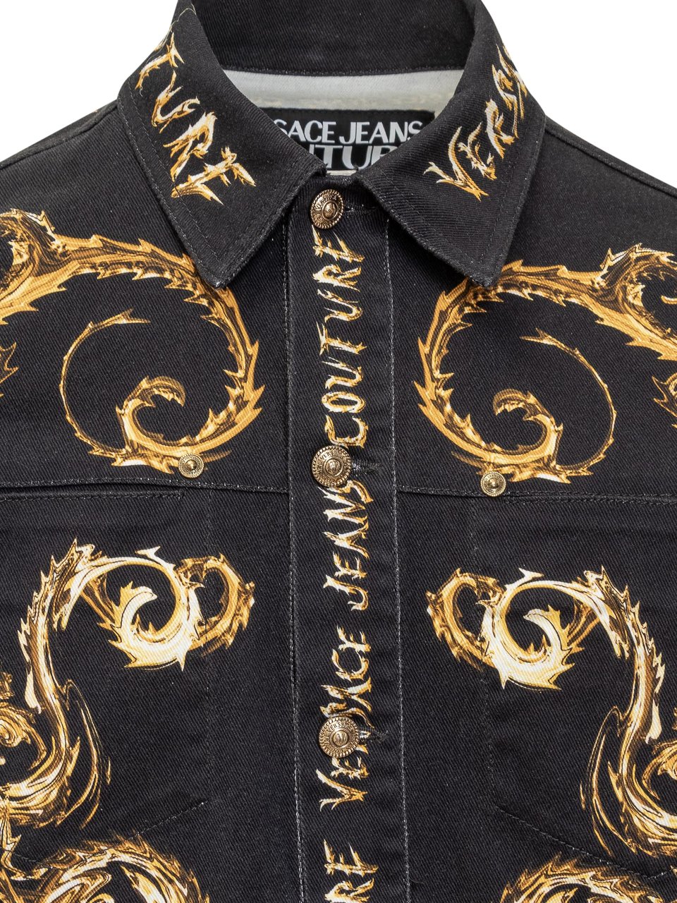 Versace Jeans Couture Giubbino Denim Zwart