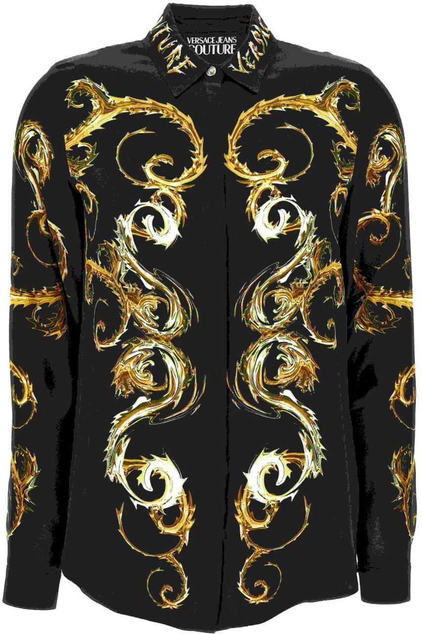 Versace Jeans Couture Shirts Black Zwart