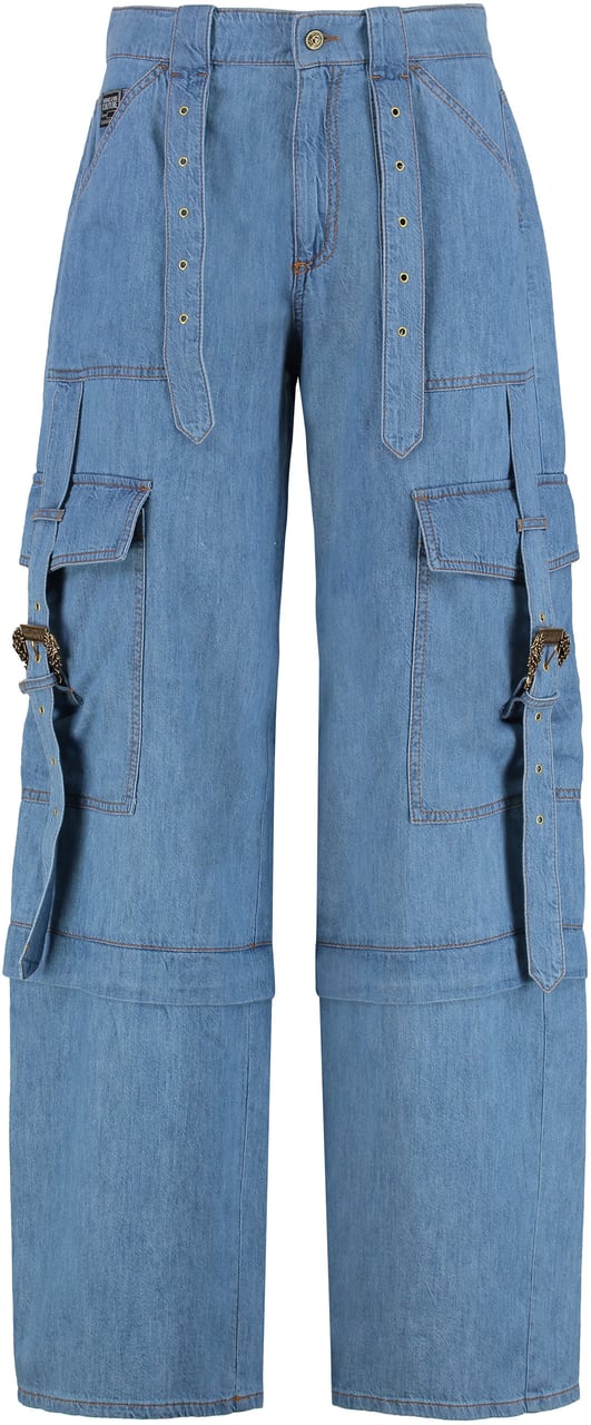 Versace Jeans Couture Cotton cargo-trousers Blauw