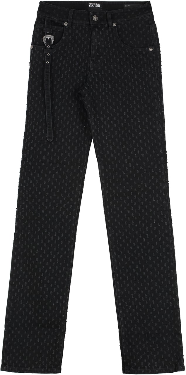 Versace Jeans Couture High-rise slim fit jeans Zwart