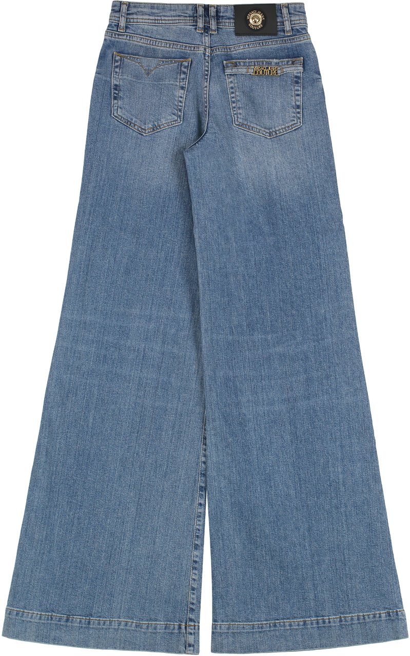 Versace Jeans Couture Wide-leg jeans Blauw