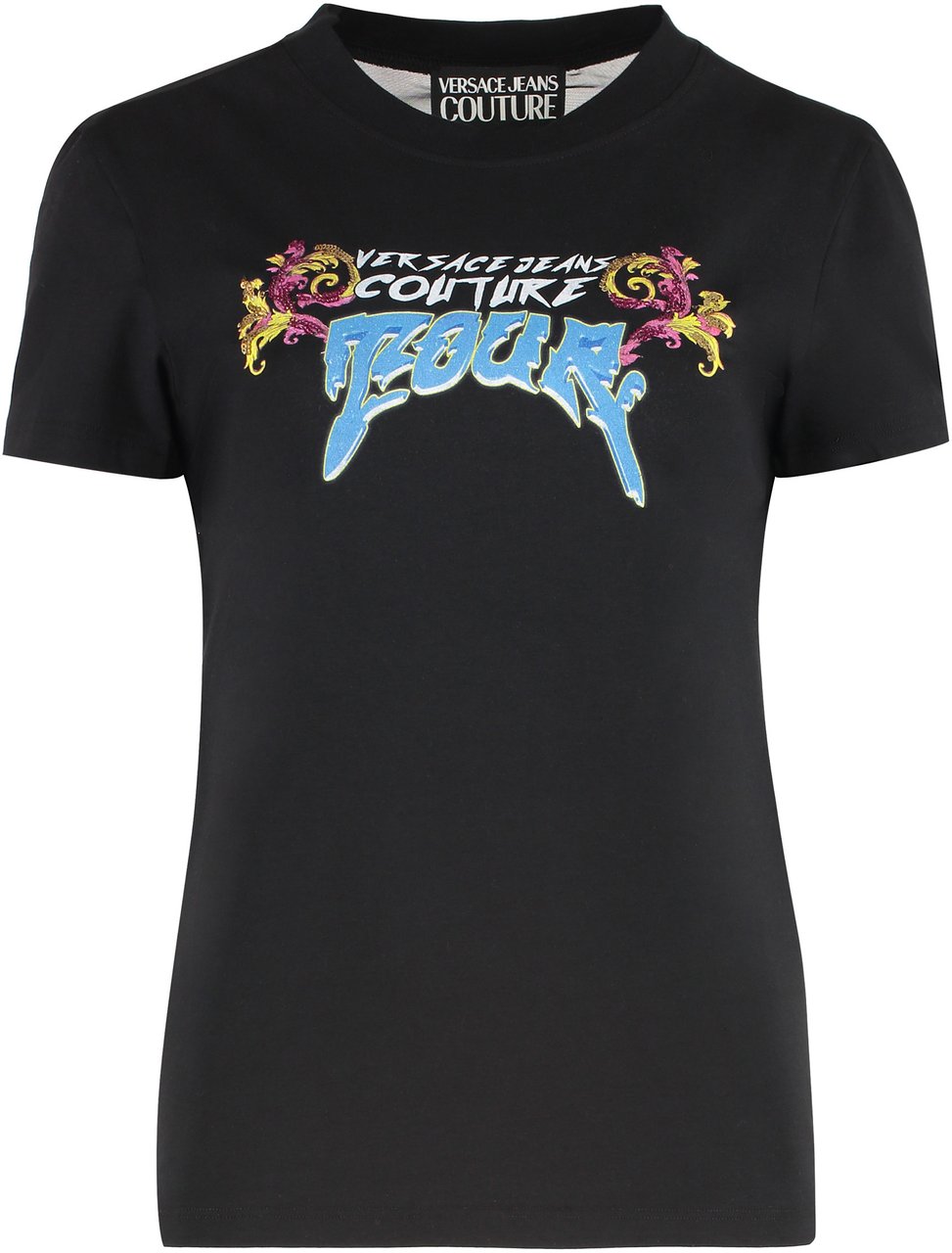 Versace Jeans Couture Logo print t-shirt Zwart