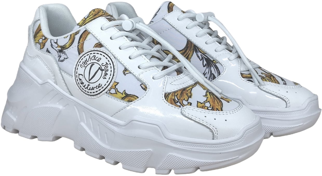 Versace Jeans Couture Fondo Speedtrack Dis. Sc7 White + Gold Divers