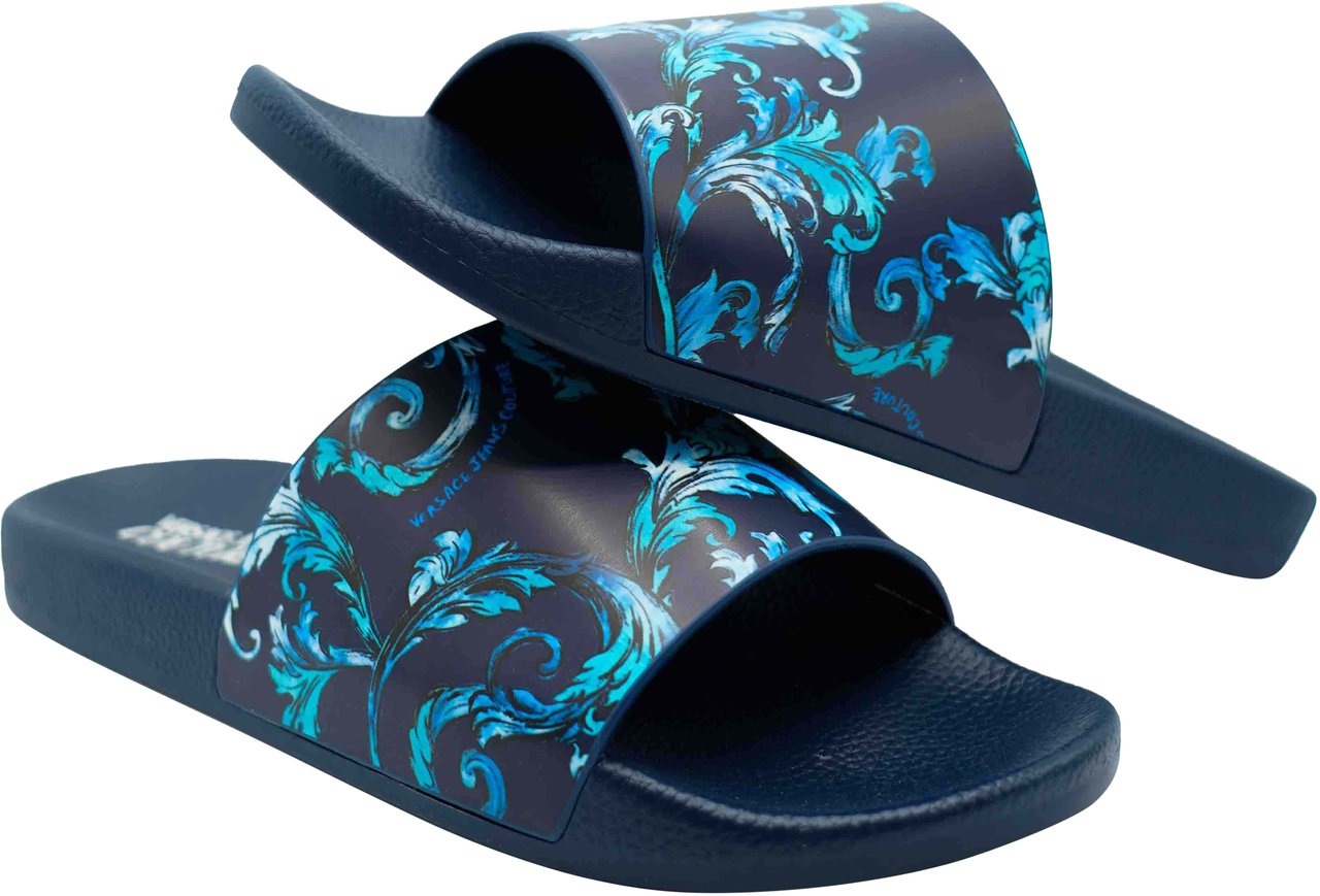 Versace Jeans Couture Slippers Blauw