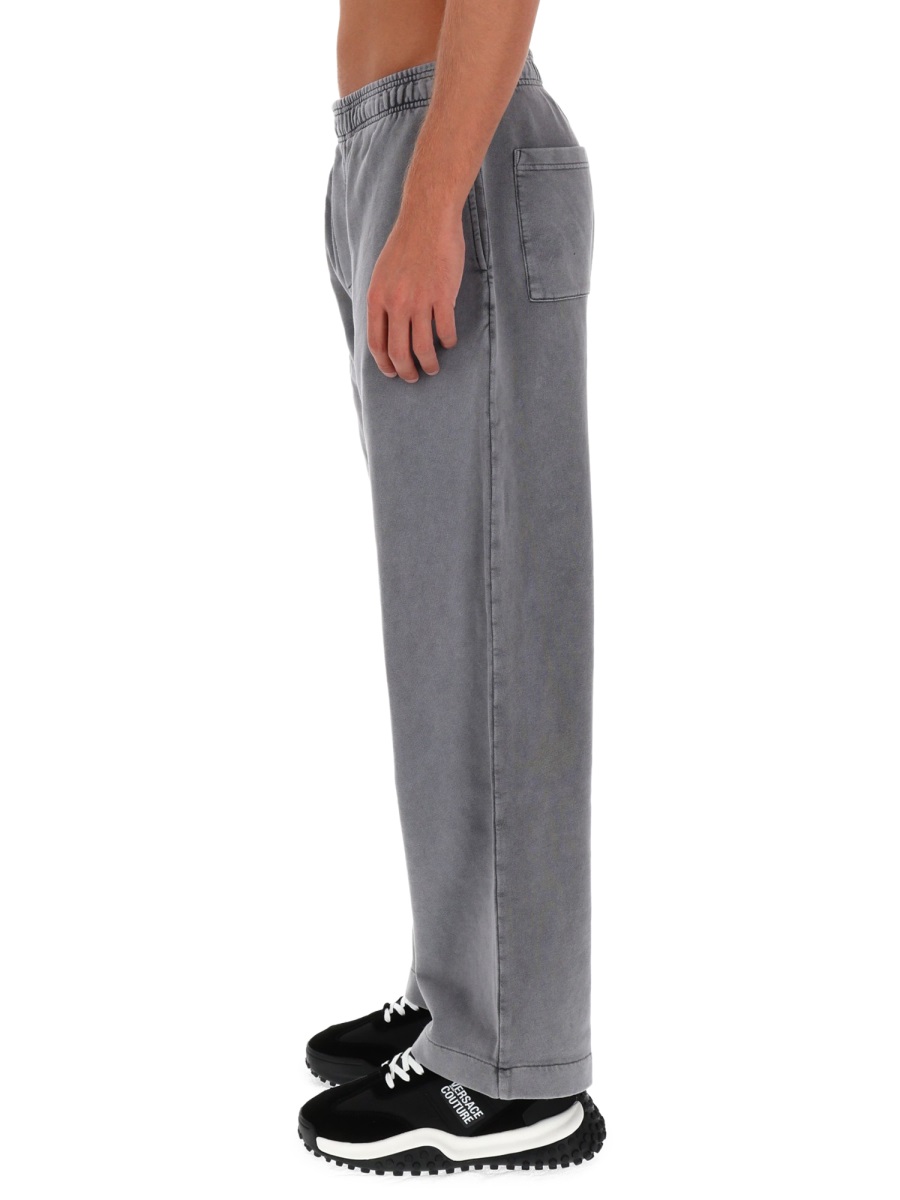 Versace Jeans Couture Grey Relaxed Logo Jogger Pants Grijs