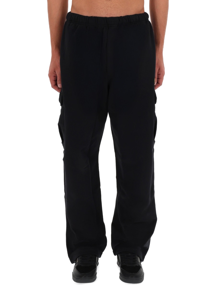 Versace Jeans Couture Cotton Elastic Waistband Cargo Jogger Pants Zwart