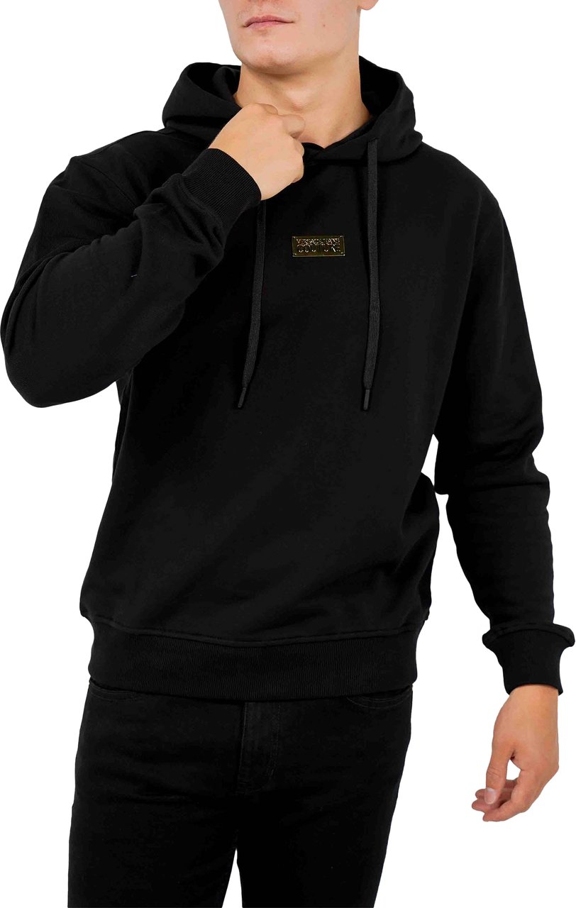 Versace Jeans Couture Felpe Serigrafiche Hoodie Zwart