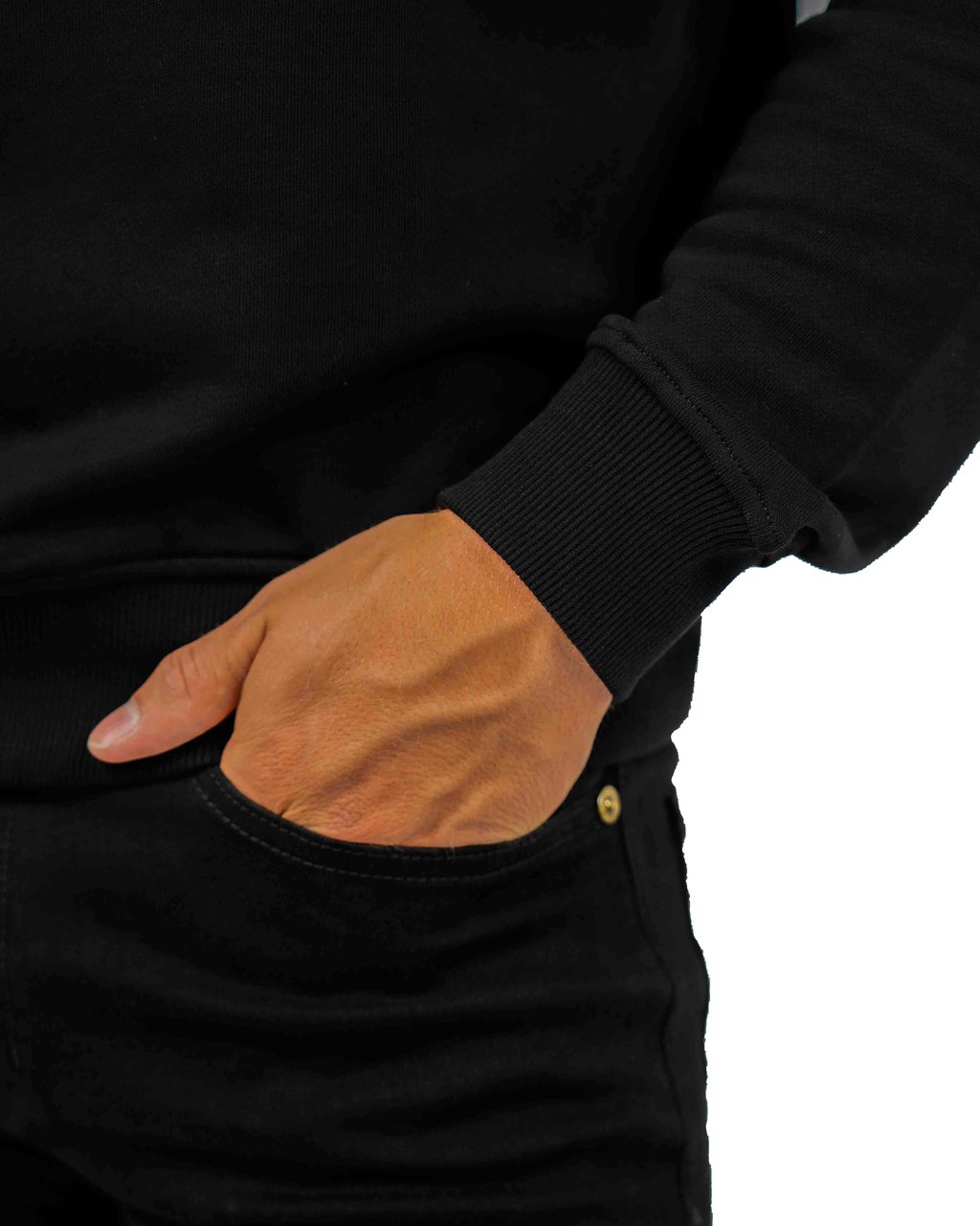 Versace Jeans Couture Felpe Serigrafiche Hoodie Zwart