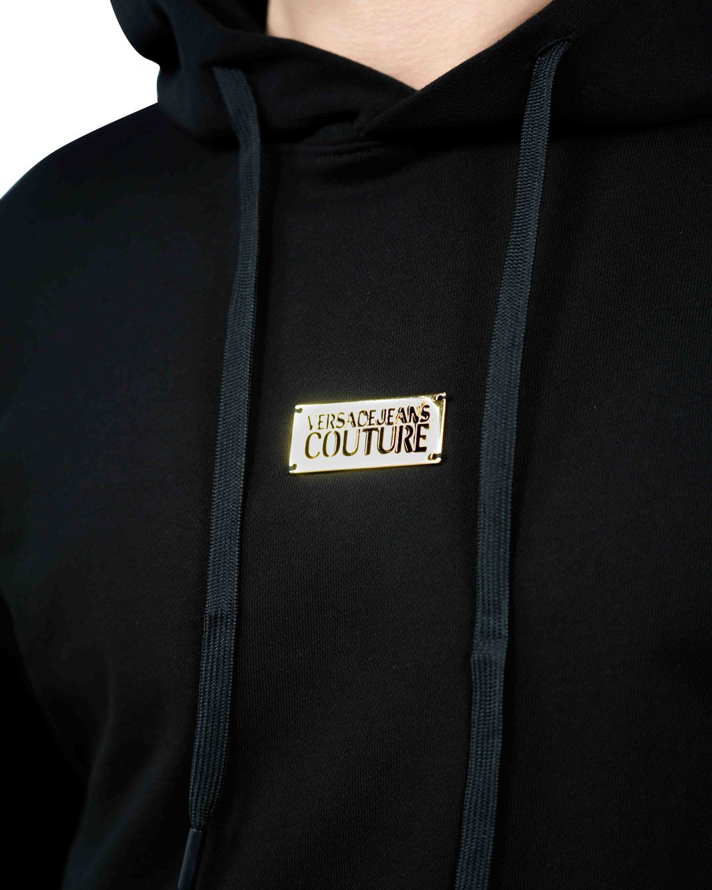 Versace Jeans Couture Felpe Serigrafiche Hoodie Zwart
