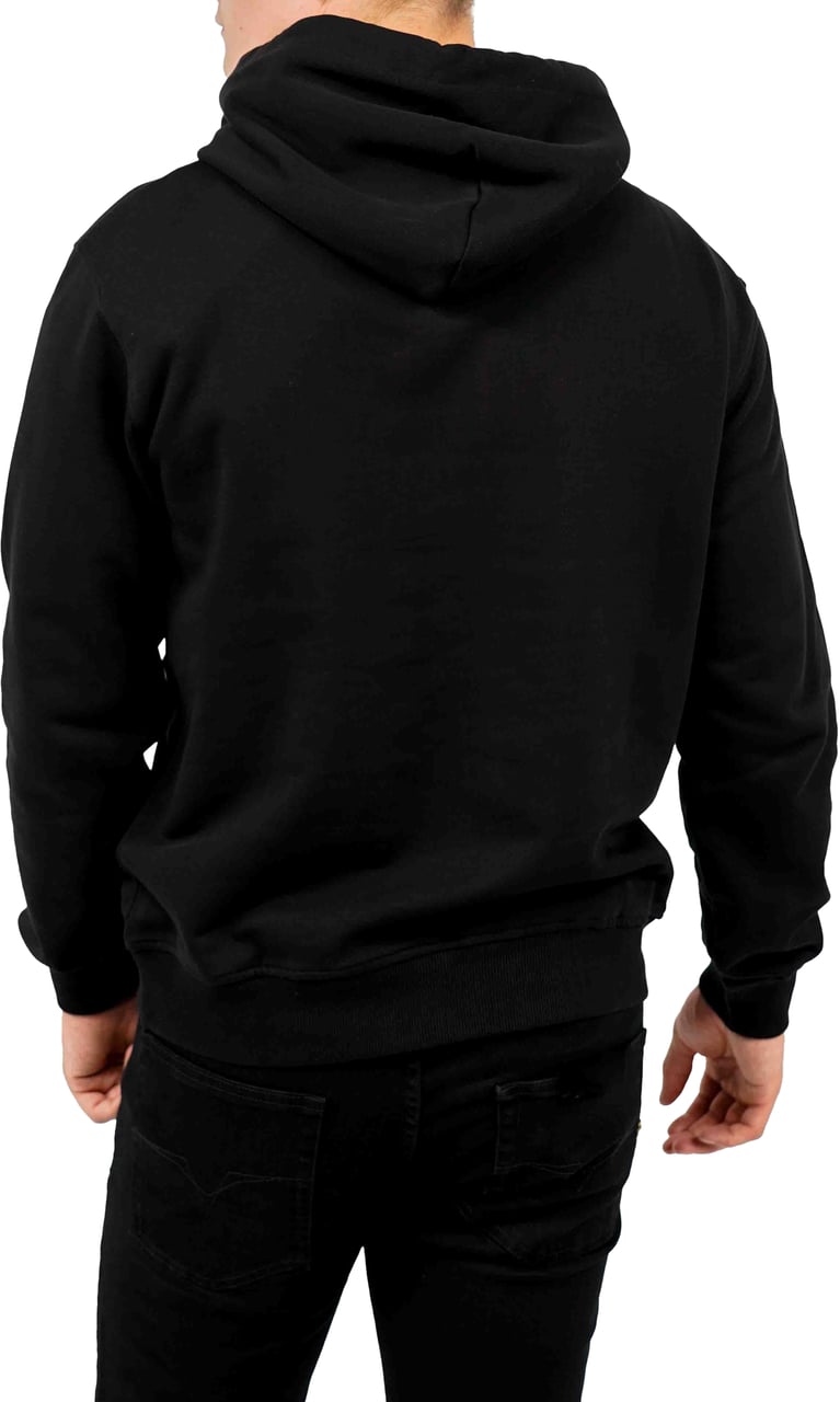 Versace Jeans Couture Felpe Serigrafiche Hoodie Zwart