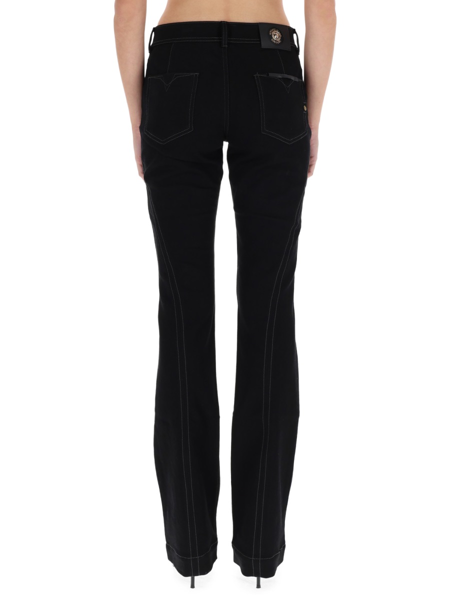 Versace Jeans Couture Slim-Fit Zipper Detail Pants Zwart