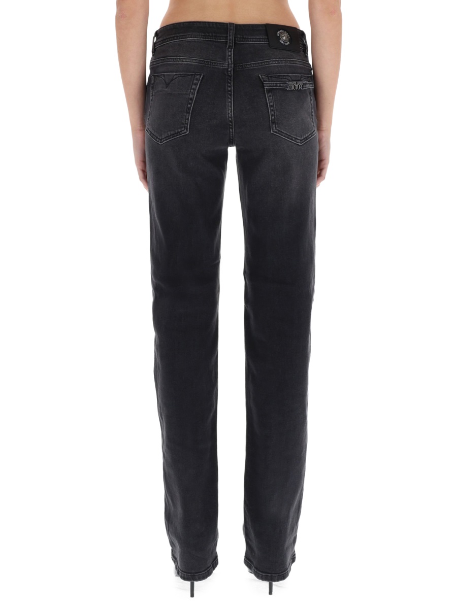 Versace Jeans Couture Washed Black Mandy Straight-Leg Pants Zwart